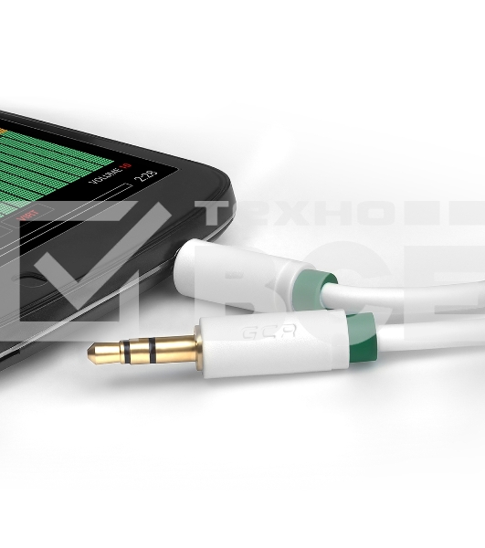 Кабель Greenconnect аудио 3.0m jack 3,5mm/jack 3,5mm белый, зеленая окантовка, ультрагибкий, 28 AWG, M/M, Premium GCR-AVC1662-3.0m, экран, стерео Кабель Greenconnect аудио 3.0m jack 3,5mm/jack 3,5mm белый, зеленая окантовка, ультрагибкий, 28 AWG, M/M, Pre