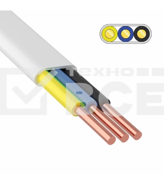 Провод ПБВВ/ПУСП 3x2,5 мм² 100 м ГОСТ 26445-85, ТУ 3551-021-38229892-2017