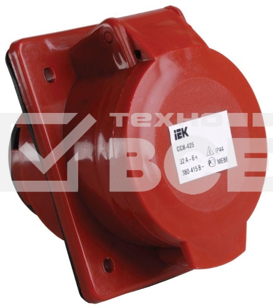 Розетка СП 32А 380В 3P+E+N ССИ-425 IP44 ИЭК PSR42-032-5