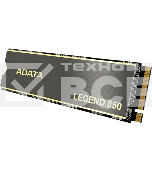 Накопитель SSD ADATA LEGEND 850, 512Gb, PCIe 4.0 x4, M.2 2280, NVMe, R/W 5000/2700, с радиатором
