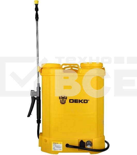 Опрыскиватель Deko DKSP10 16л желтый (065-0954)