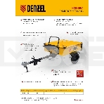 Прицеп для мотоблока TT-500, оцинк., груз. 500 кг, рег. сцепка, колеса 4.00-10, в упаковке Denzel, фото 1