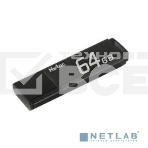 Флеш диск Netac U351 64Gb <NT03U351N-064G-20BK>, USB2.0, с колпачком, металлическая чёрная, фото4