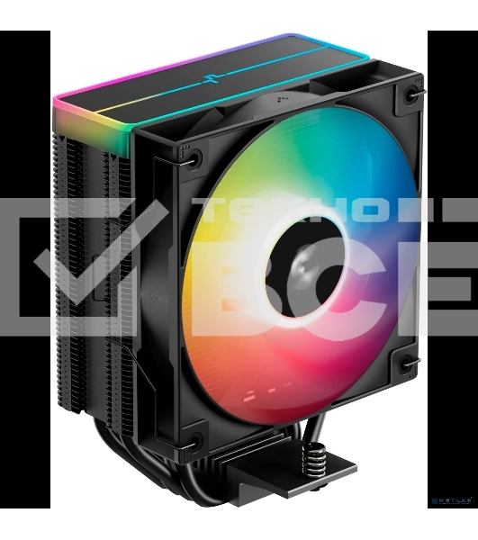 Кулер для процессора DEEPCOOL AG400 BK ARGB V2 черный 120мм алюминий+медь 2100rpm 31.6db 4-pin 220W 154мм
