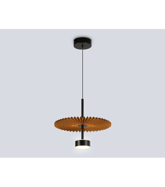 Светильник Ambrella light LH72607 BK/CF черный/кофе 6W 3000K D300*260-1770
