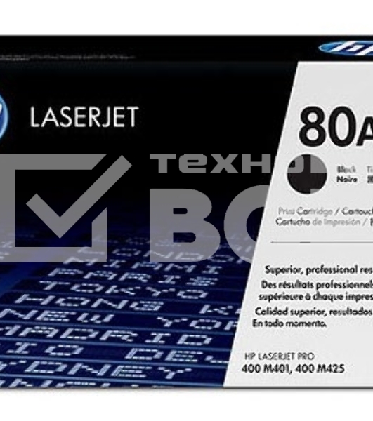 Картридж лазерный HP 80A (CF280A) черный для LaserJet Pro 400 M401/M425 2700 стр.