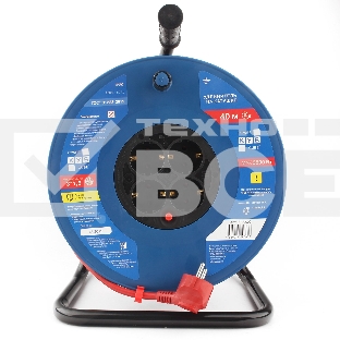 Удл. на пласт. катушке “Power Cube” IP20 16А 40м ПВС 3*1,5мм2 4 роз. с/з