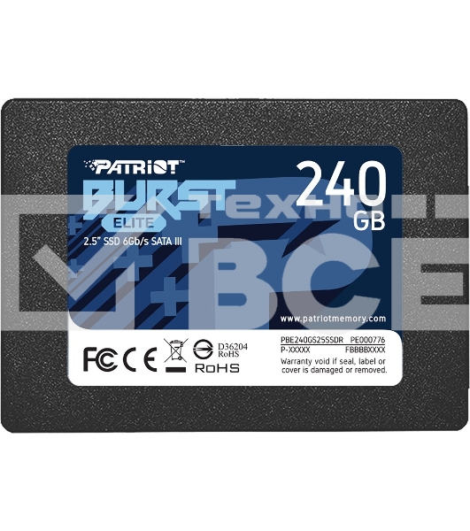 Накопитель SSD Patriot Burst Elite, 240GB, SATA, 2.5