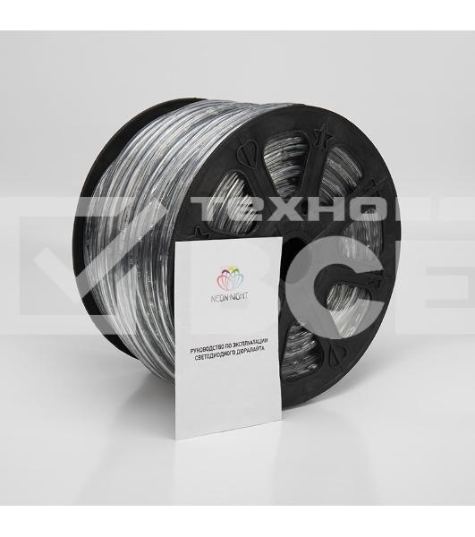 Дюралайт LED, свечение с динамикой (3W) - белый Эконом 24 LED/м , бухта 100м
