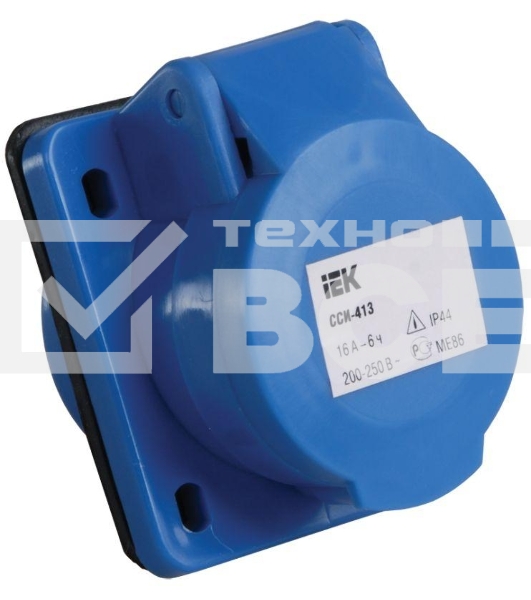 Розетка СП 16А 220В 2P+E ССИ-413 IP44 ИЭК PSR41-016-3