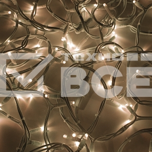 Гирлянда модульная «Дюраплей LED» 20 м, 200 LED, белый каучук, свечение теплое белое