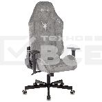 Кресло игровое Knight N1 Fabric серый Light-19 с подголов. крестовина металл, фото15