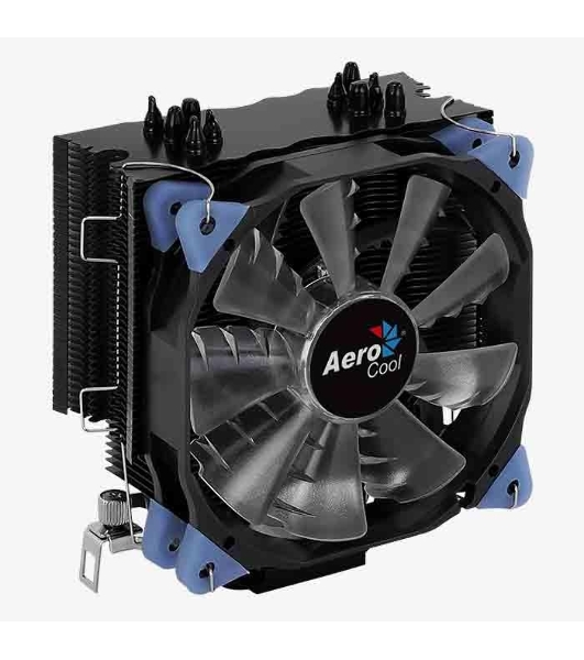 Кулер для процессора AeroCool/Formula Verkho 5 Dark черный, 120 мм, алюминий/медь, 2000 об/мин, 27 дБ, 4 pin, 150 Вт, 156.5 мм