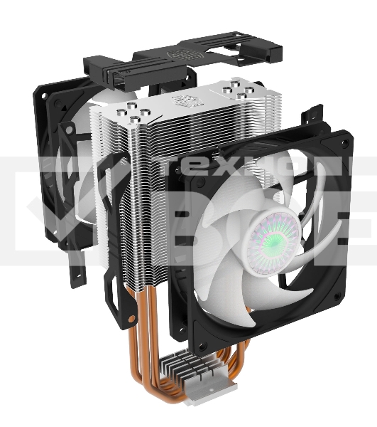 Кулер для процессора Cooler Master Hyper 212 LED Turbo ARGB черный, 120 мм, алюминий/медь, 1800 об/мин, 27 дБ, 4 pin, 160 Вт, 159 мм