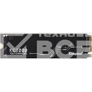 Накопитель SSD Kingston 512Gb M.2 KC3000 <SKC3000S/512G> (PCI-E 4.0 x4, up to 7000/3900Mbs, 3D TLC, NVMe, 400TBW, Phison E18, 22х80mm, LP heatsink)