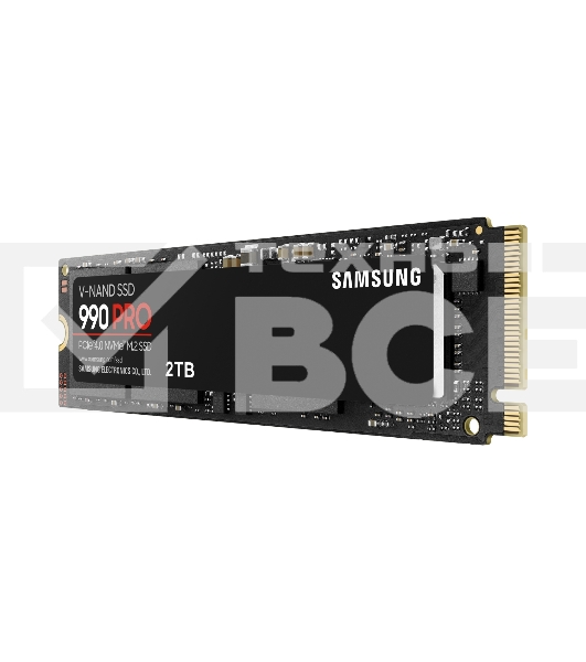 Накопитель SSD Samsung 990 PRO, 2TB, PCIe 4.0 x4, M.2 2280, NVMe, R/W 7450/6900