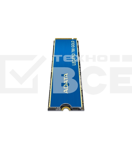 Накопитель SSD ADATA LEGEND 700 GOLD, 2Tb, PCIe 3.0 x4, M.2 2280, NVMe, R/W 2000/1600, с радиатором
