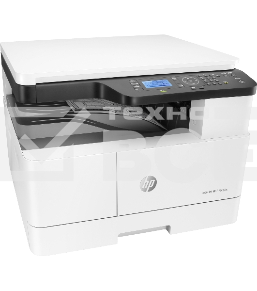 МФУ лазерный HP LaserJet MFP M438n (8AF43A), A3, ч/б, печ. до 22 стр/мин. (А4) до 12 стр/мин. (А3), 1200 x 1200 dpi (печать), 600x600dpi (скан.), USB, RJ-45
