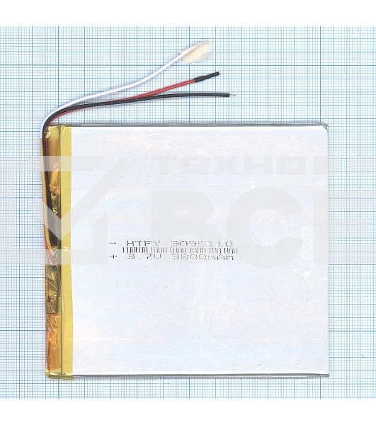 Аккумулятор Li-Pol (батарея) 3*95*110мм 3pin 3.7V/3800mAh