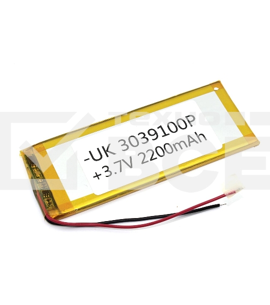 Аккумулятор Li-Pol (батарея) 3*39*100мм 2pin 3.7V/2200mAh