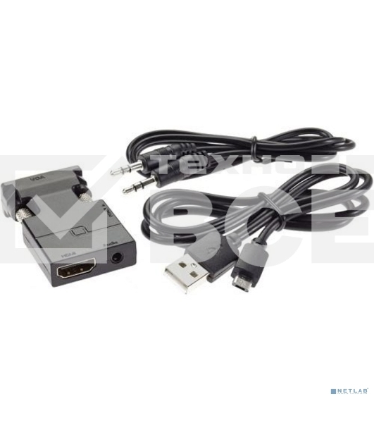 Переходник VCOM CA337A VGA(M)+audio+microUSB --> HDMI(F)1080*60Hz