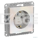 Механизм розетки 1-м СП ATLAS DESIGN с заземл. 16А жемчуг SchE ATN000443, фото2