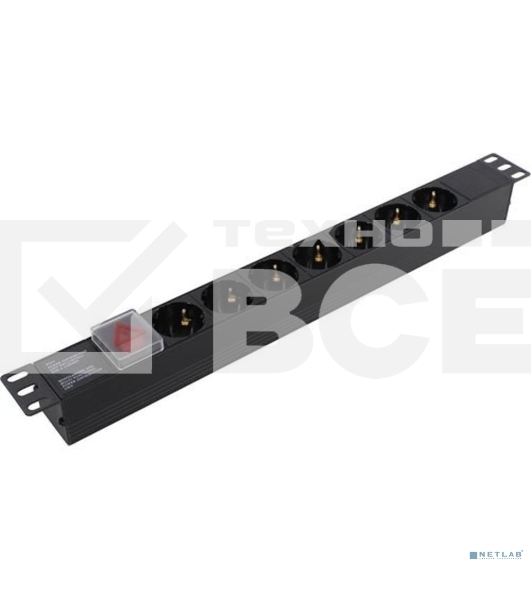 Блок розеток горизонтальный ExeGate ServerPro PDU-19H703 Al-7S-C20-SW, 19