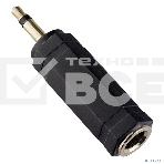 Переходник PERFEO Jack 6.35 мм розетка - Jack 3.5 мм вилка, стерео-аудио (A7024), фото 1