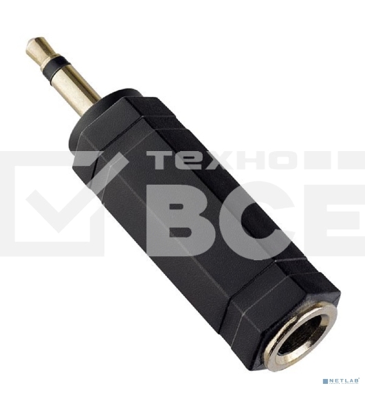 Переходник PERFEO Jack 6.35 мм розетка - Jack 3.5 мм вилка, стерео-аудио (A7024)