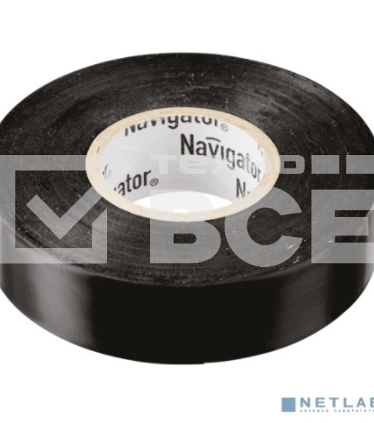 Изолента ПВХ 19мм (рул.20м) черн. NIT-A19-20/BL Navigator 71110