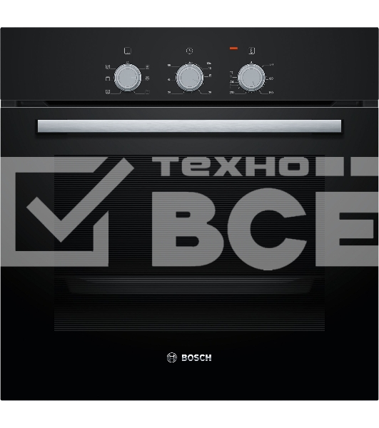 Встраиваемый духовой шкаф Bosch HBF011BA0Q 60 x 60 cm Черный, объем 66 литров