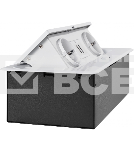 Розетка Cactus CS-SOCKET-EU/USBA-WH для столешницы белый