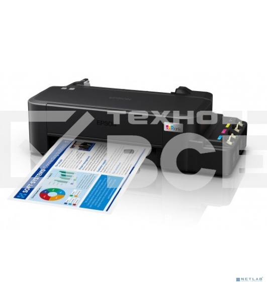 Принтер струйный Epson L121 (C11CD76414), A4, цветной, печ. до 9 стр/мин. (ч/б) до 4.8 стр/мин. (цвет), 720 x 720 dpi, USB