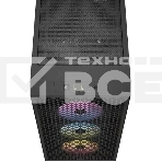 Корпус без блока питания Corsair 3000D RGB Airflow, Midi-Tower, TG, 3x120mm RGB, 2xUSB-A 3.2, E-ATX, ATX, mATX, mITX Black, фото2