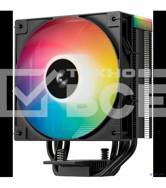 Кулер для процессора DEEPCOOL AG400 BK ARGB V2 черный 120мм алюминий+медь 2100rpm 31.6db 4-pin 220W 154мм