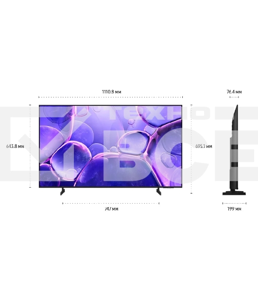 Телевизор Samsung 50'' UE50U8000FUXRU UHD Tizen Smart TV черный