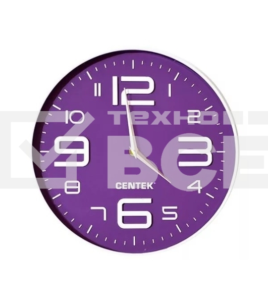 Часы настенные Centek СТ-7101 фиолетовый