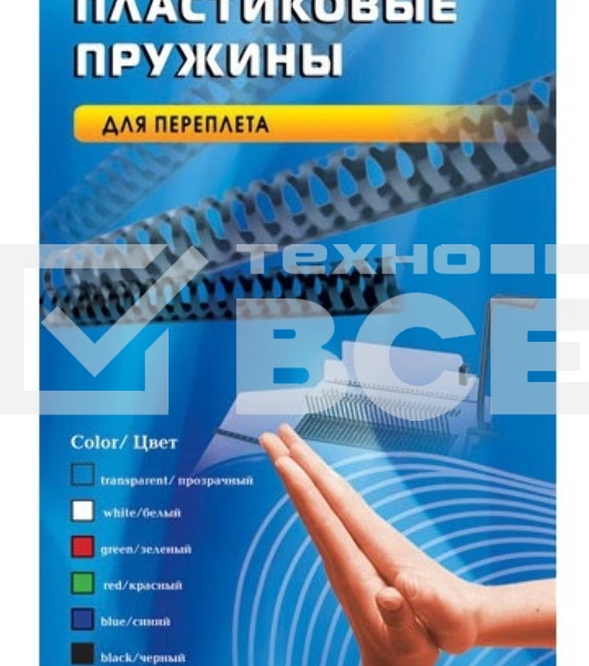Пружины для переплета пластиковые Office Kit d=12мм 71-90лист A4 белый (100шт) BP2031