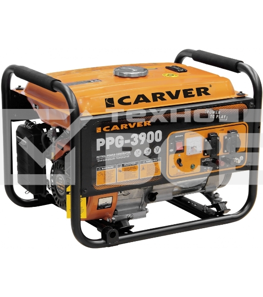 Электрогенератор бензиновый Carver PPG-3900A, 3.2 кВт, 67 дБ, 42 кг