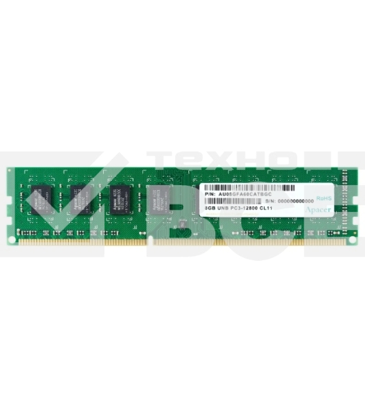 Оперативная память Apacer, DDR3, 8GB (1x8GB), 1600MHz, CL11, DIMM