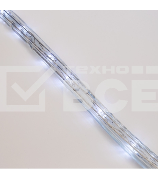 Дюралайт LED, свечение с динамикой (3W) - белый Эконом 24 LED/м , бухта 100м
