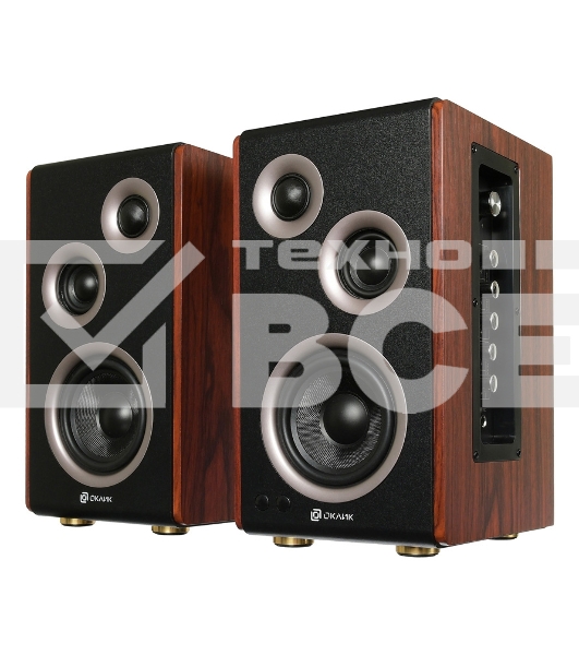 Колонки Oklick OK-117 BT 2.0 черный 80Вт беспроводные BT