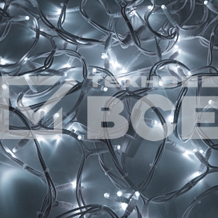 Гирлянда модульная «Дюраплей LED» 20 м, 200 LED, белый каучук, свечение белое