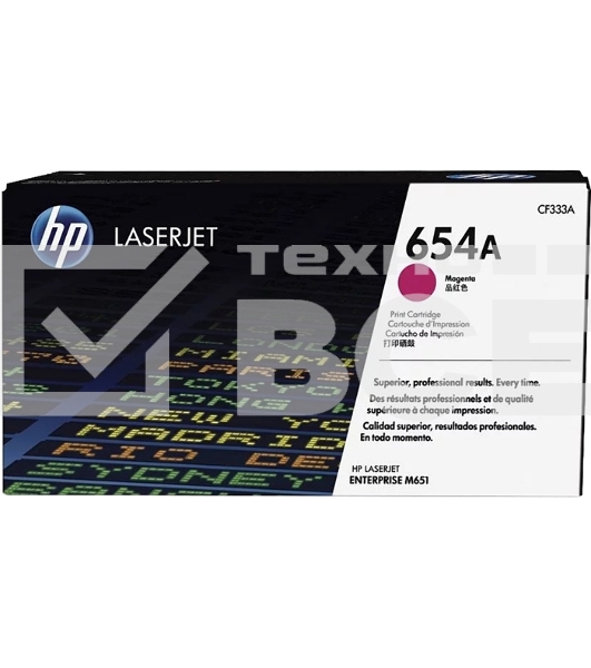 Тонер Картридж HP 654A CF333A пурпурный для HP CLJ Ent M651n/M651dn/M651xh/M680dn/M680f (15000стр.)