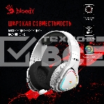 Наушники с микрофоном A4Tech Bloody MR710 серый BT оголовье (MR710 GREY), фото3