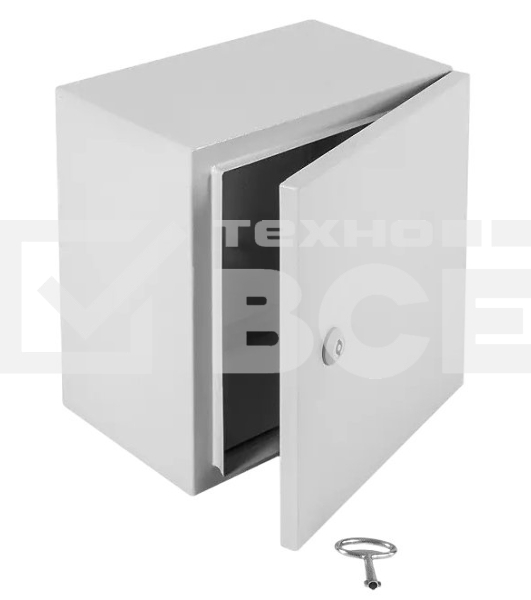 Шкаф электротехнический настенный Elbox EMW, IP66, 300х300х210 мм (ВхШхГ), дверь: металл, металл, цвет: серый