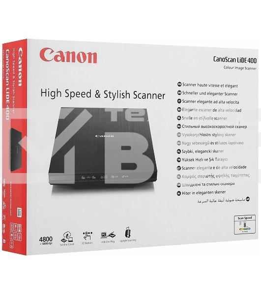 Планшетный сканер Canon CanoScan LiDE 400 (2996C010), ( A4, CIS, 4800x4800dpi, ч/б 8 стр/мин,цв. 8 стр/мин, 48bit, 48bit, USB 3.0)