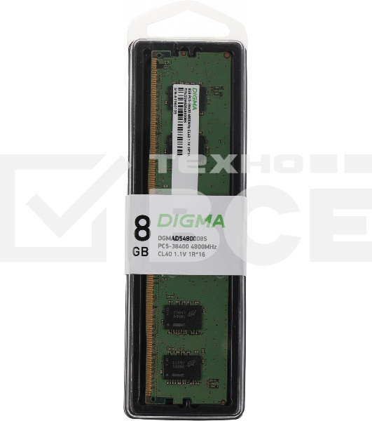 Оперативная память Digma, DDR5, 8GB (1x8GB), 4800MHz, CL40, DIMM