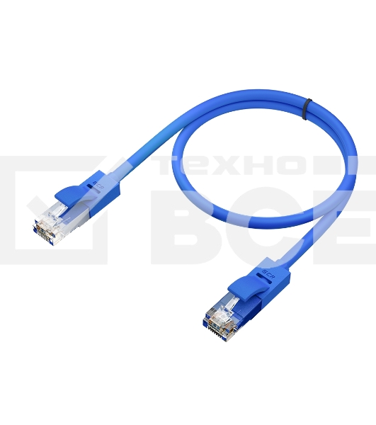 Патч-корд Greenconnect GCR-LNC01-C-1.0m перекрестный ethernet 1.0m UTP кат.5е, синий, RJ45, литой