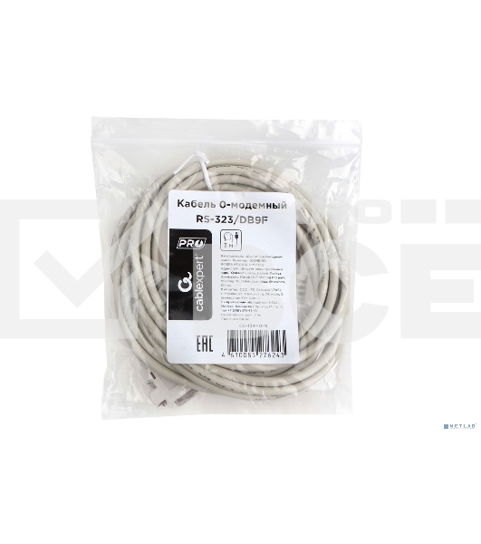 Кабель 0-модемный Cablexpert CC-134-10-N, 9F/9F, Pro, 3.0м, пакет